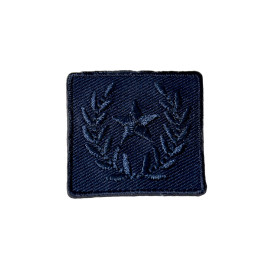 Ecusson thermocollant badge étoile laurier bleu marine 3cm x 3cm