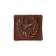 Ecusson thermocollant badge étoile laurier marron 3cm x 3cm