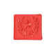 Ecusson thermocollant badge étoile laurier rouge 3cm x 3cm
