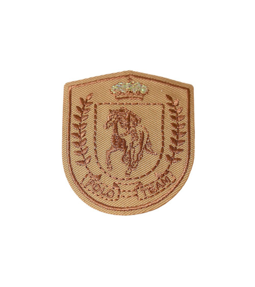 Polo team camel iron-on patch 5.5cm x 4.5cm