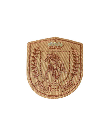 Polo team camel iron-on patch 5.5cm x 4.5cm