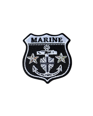 Black navy coat of arms iron-on badge 0cm x 0cm