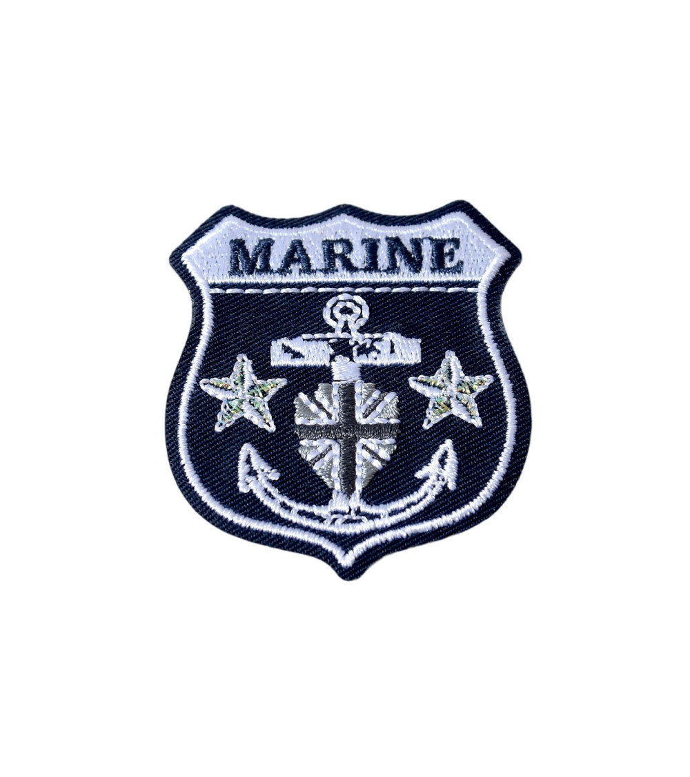 Iron-on patch with navy blue coat of arms 0cm x 0cm