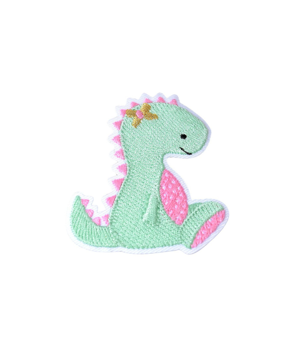 Set di 3 toppe termoadesive dinosauro Animal Planet limone 5,3 cm x 4,8 cm