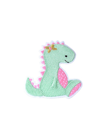 Set di 3 toppe termoadesive dinosauro Animal Planet limone 5,3 cm x 4,8 cm