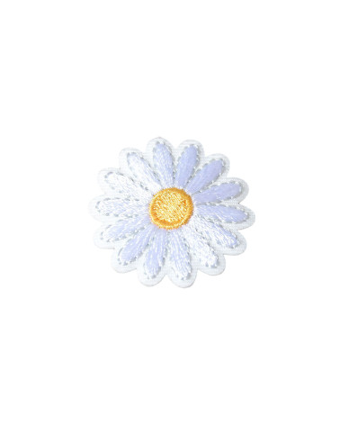 Set di 3 toppe termoadesive con margherite bianche 3,3 cm x 3,3 cm
