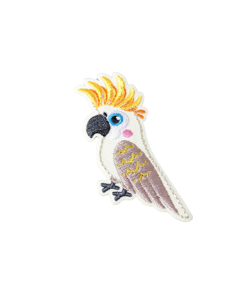 Set of 3 iron-on patches exotic hoopoe birds 5.3cm x 4.8cm