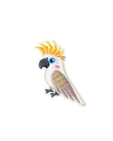 Set of 3 iron-on patches exotic hoopoe birds 5.3cm x 4.8cm