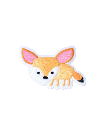 Set of 3 iron-on patches small cute animals fox 3cm x 3cm