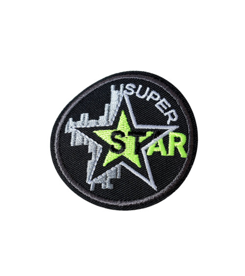 Set of 3 super star sports iron-on patches 5.2cm x 5.2cm