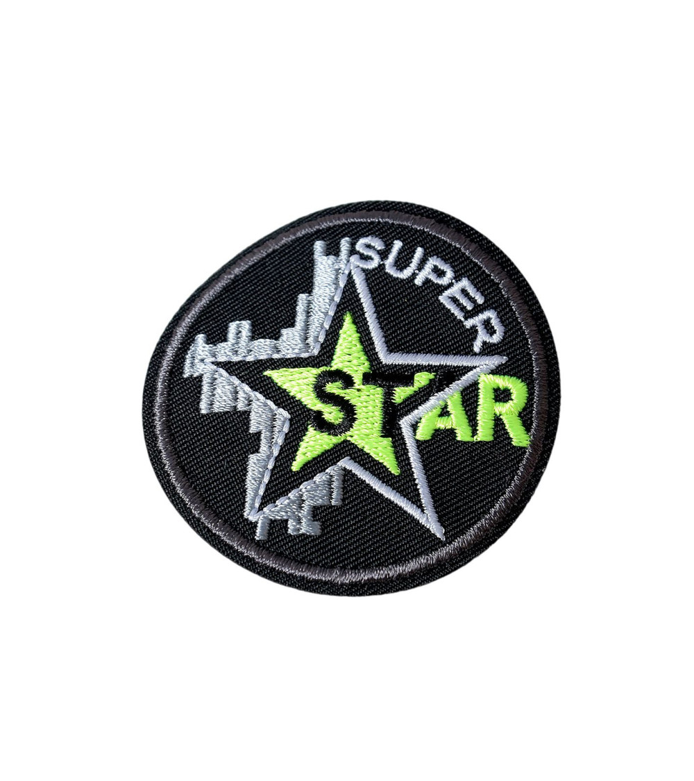 Set of 3 super star sports iron-on patches 5.2cm x 5.2cm