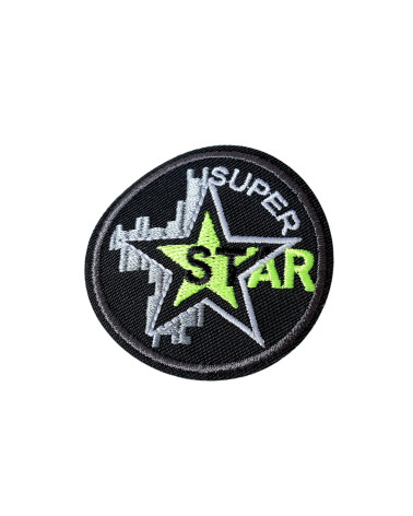 Set of 3 super star sports iron-on patches 5.2cm x 5.2cm