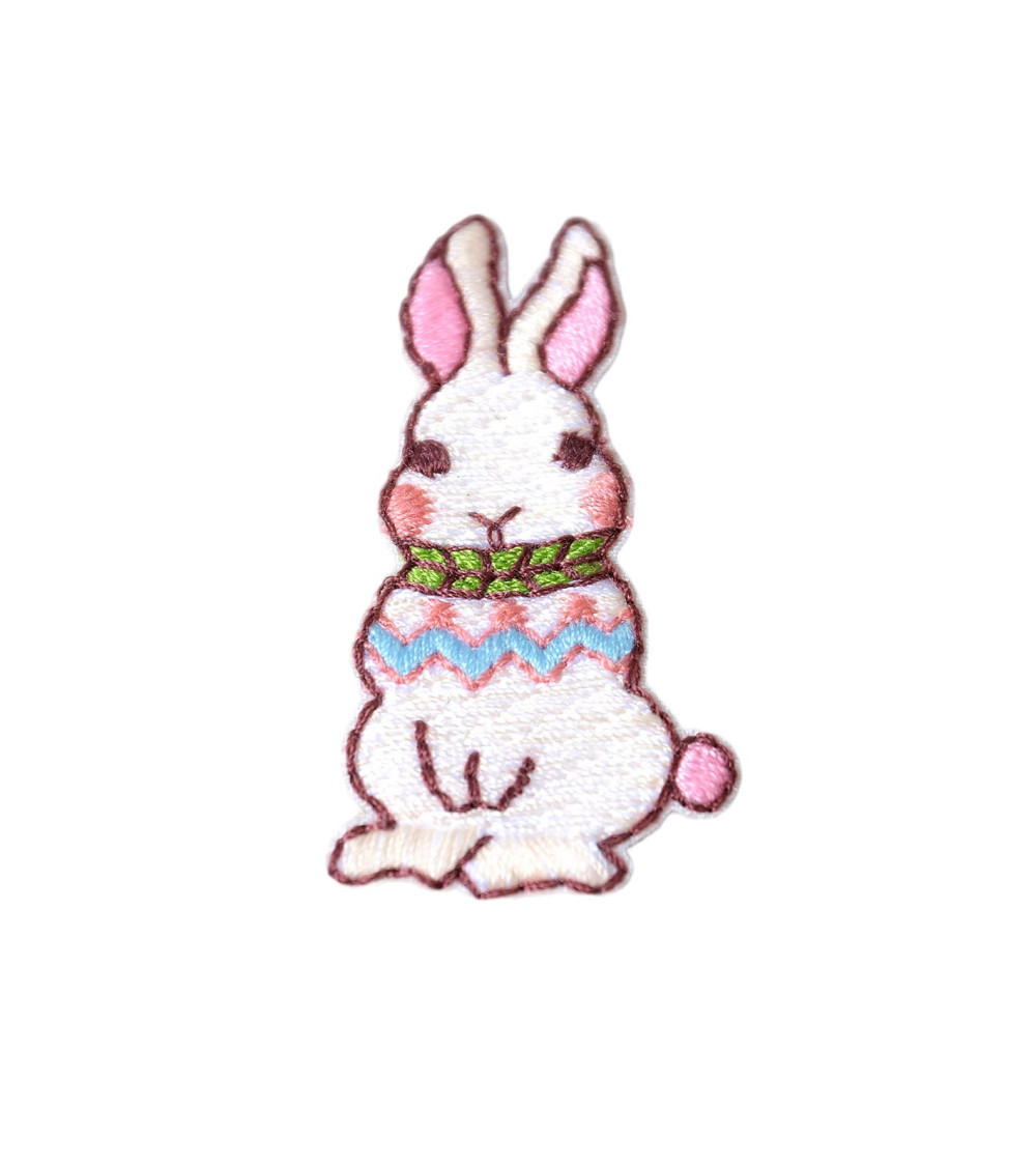 Set of 3 iron-on forest rabbit patches 3cm x 4cm