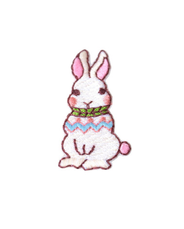 Set of 3 iron-on forest rabbit patches 3cm x 4cm