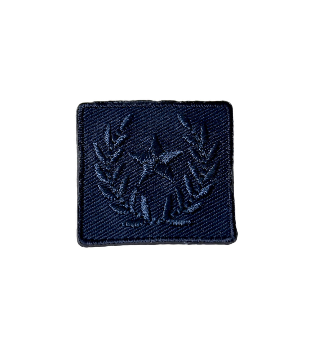 Set of 3 iron-on patches laurel star badge navy blue 3cm x 3cm