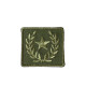 Lot de 3 écussons thermocollants badge étoile laurier vert 3cm x 3cm