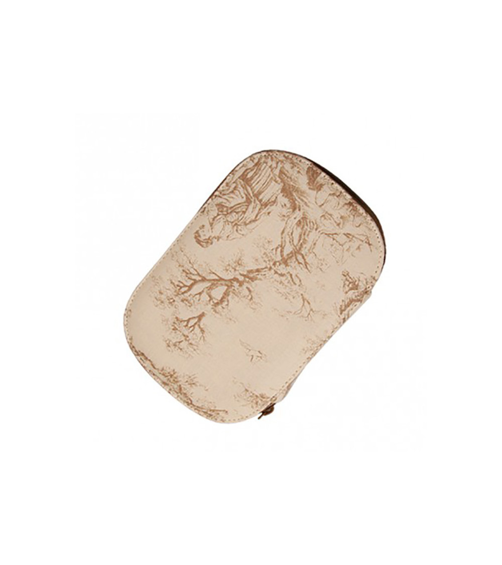 Nähbeutel 16x12cm Beige Toile de Jouy