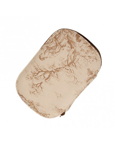Sewing pouch 16x12cm beige toile de jouy