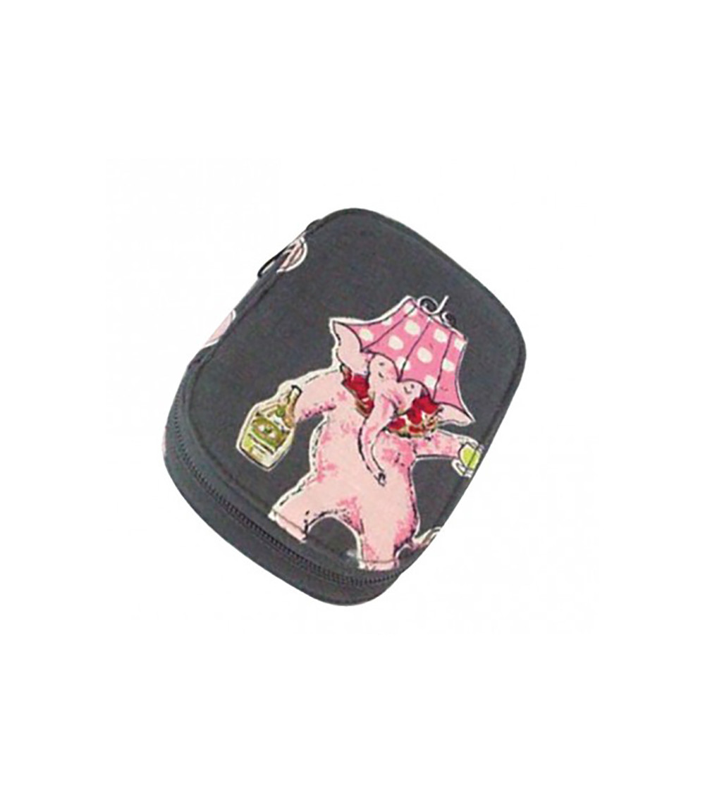 Nähbeutel 16x12cm rosa Elefant