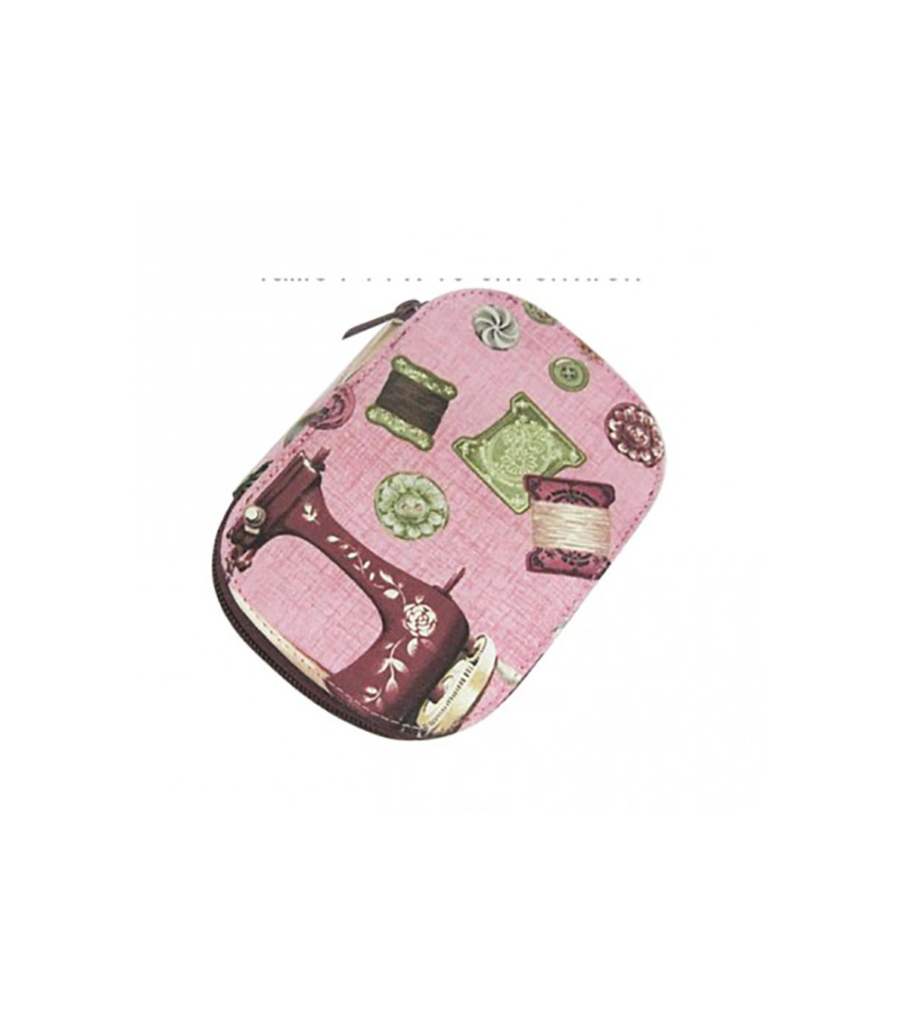 Sewing pouch 16x12cm burgundy sewing machine