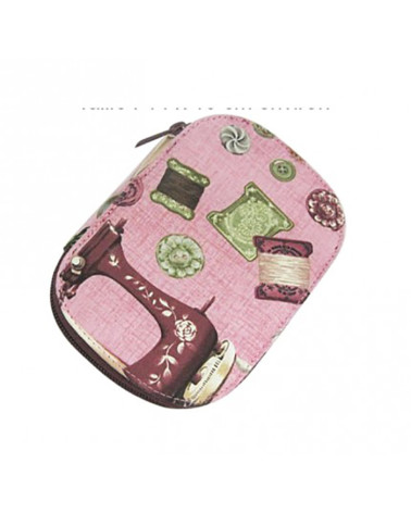 Sewing pouch 16x12cm burgundy sewing machine