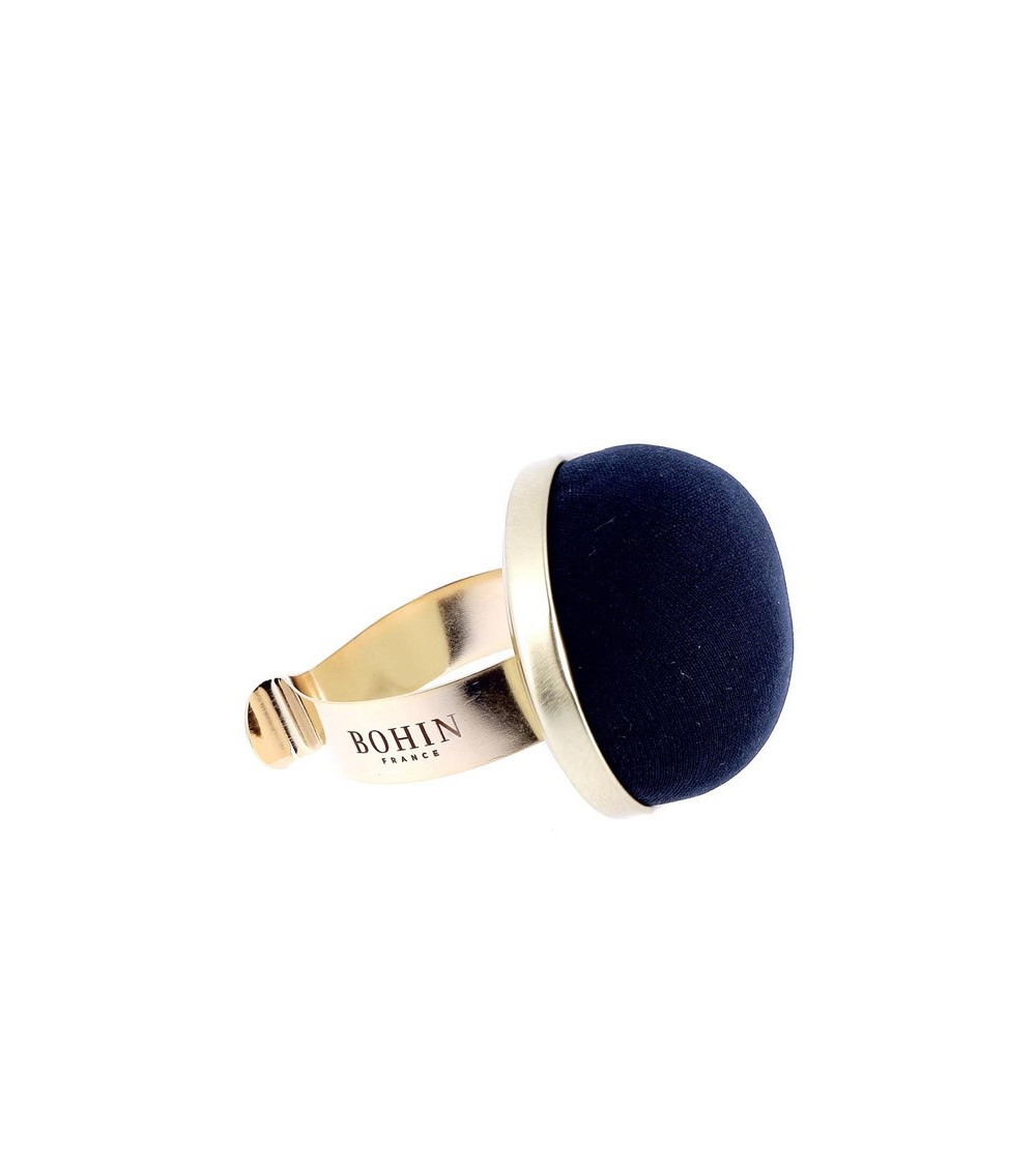 Bohin navy blue velvet metallic ball bracelet