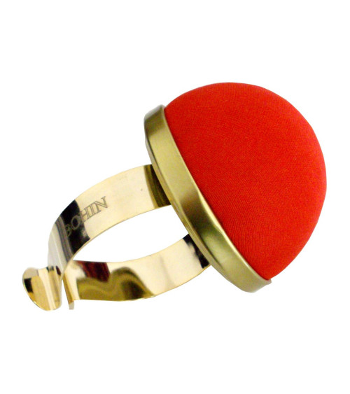 Bracelet pelote métallique velours rouge Bohin