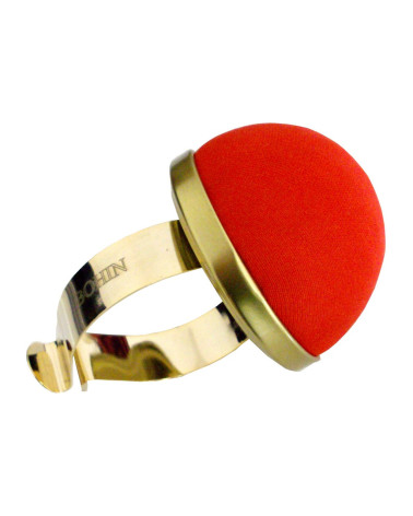 Bracelet pelote métallique velours rouge Bohin