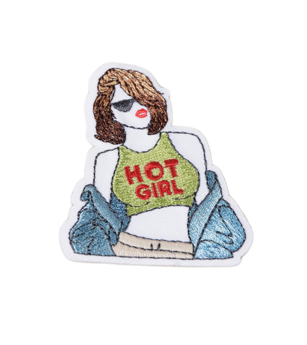 Swag hot girl iron-on patch 3.5cm x 4cm