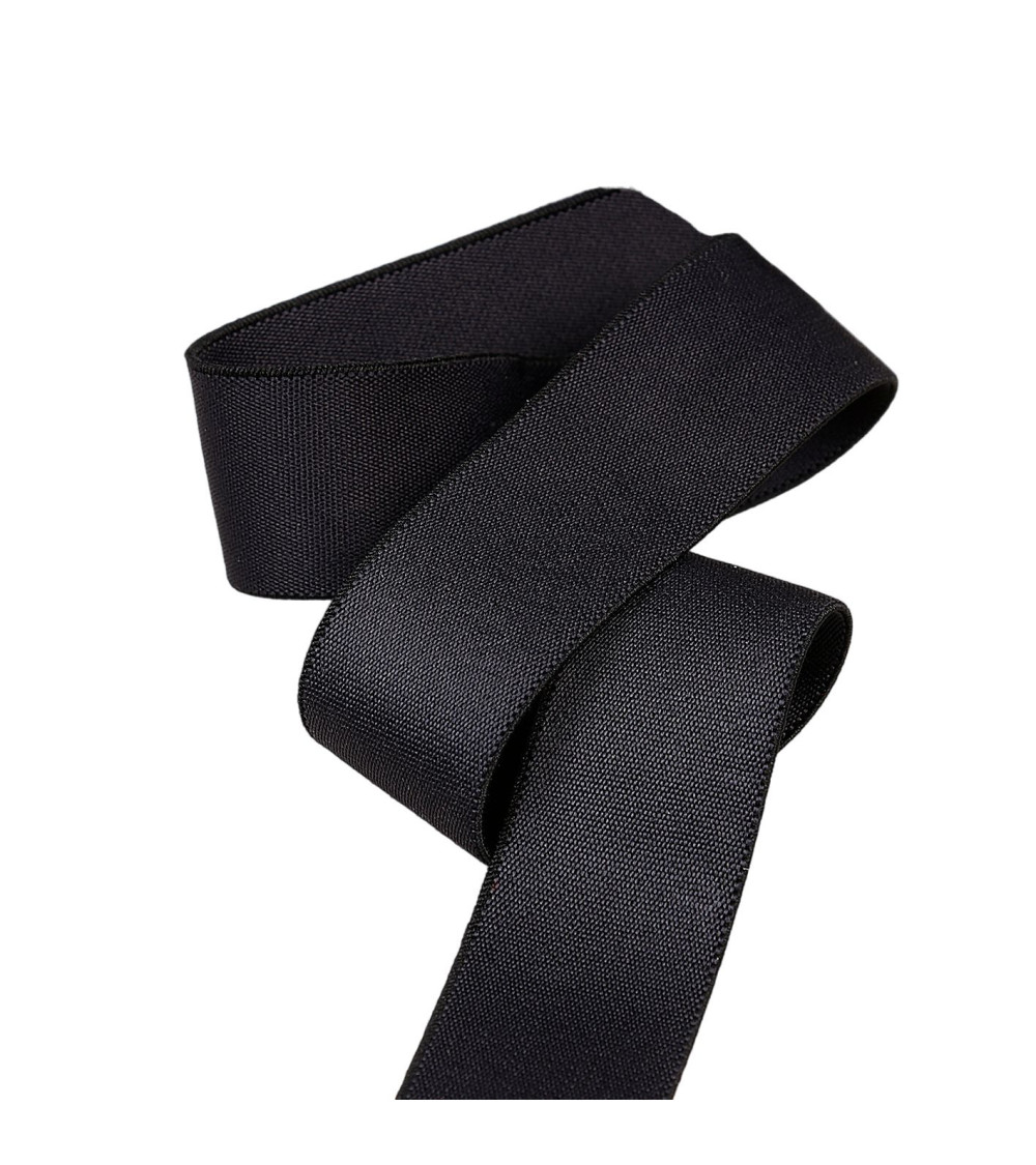 20m spool of ultra soft black microfiber elastic