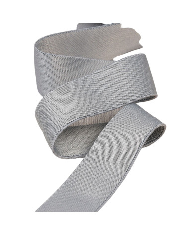 Bobina de 20m de elástico de microfibra gris claro ultra suave