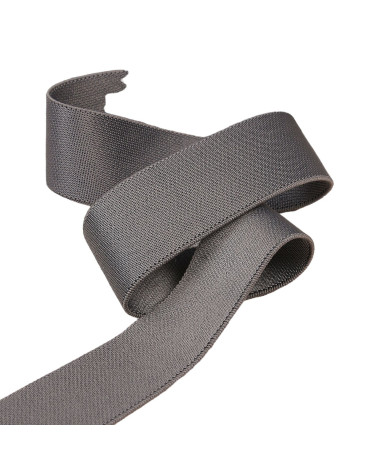 20m reel of ultra soft gray black microfiber elastic