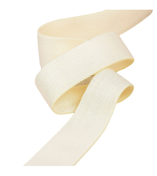 20m spool of ultra soft ecru microfiber elastic