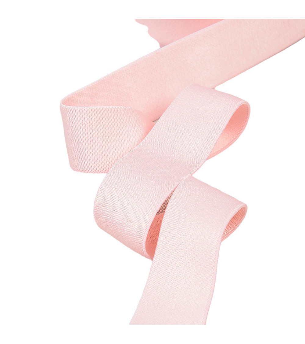 20m spool of ultra soft microfiber elastic light pink