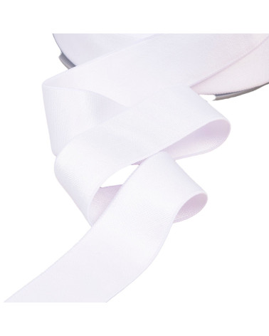 Ultra soft white microfiber elastic by the meter