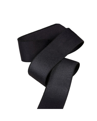Ultra soft black microfiber elastic per meter