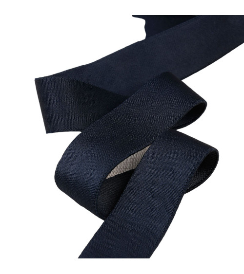 Ultra soft navy blue microfiber elastic per meter