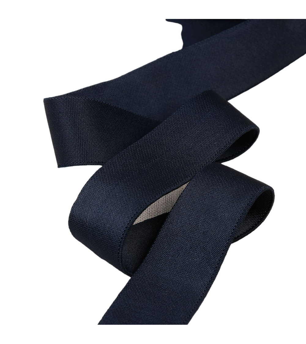 Ultra soft navy blue microfiber elastic per meter