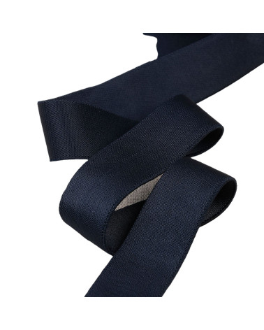 Ultra soft navy blue microfiber elastic per meter