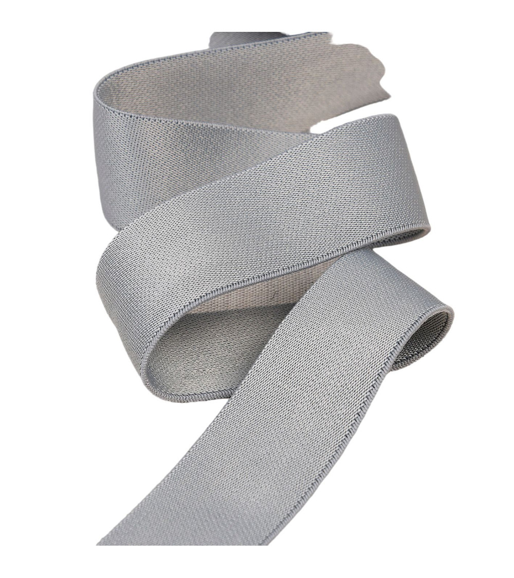 Ultra soft light gray microfiber elastic per meter