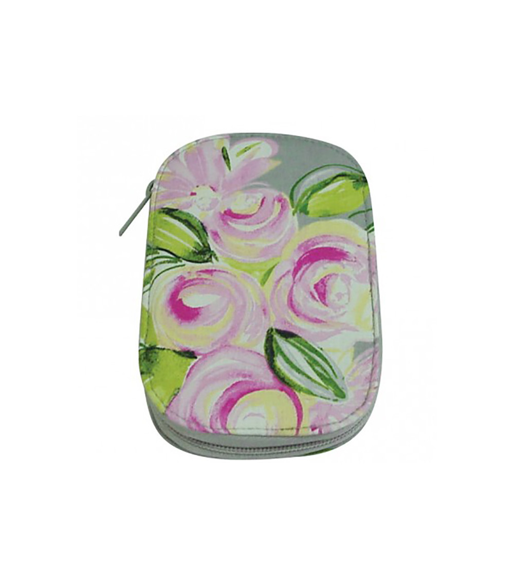 Custodia da cucito 16x12 cm rose acquerello