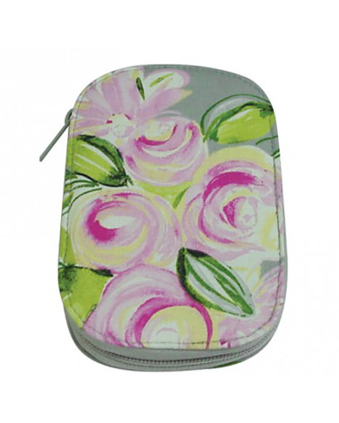 Custodia da cucito 16x12 cm rose acquerello