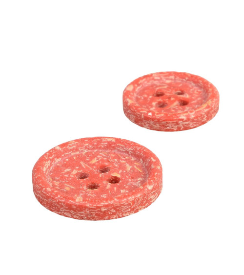 Lot de 6 boutons écorces de riz rouge