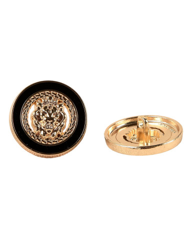 Black gold jewel alloy button