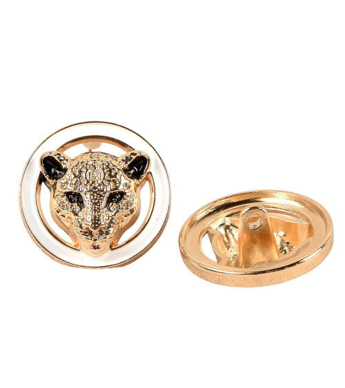 Bouton alliage bijou noir or