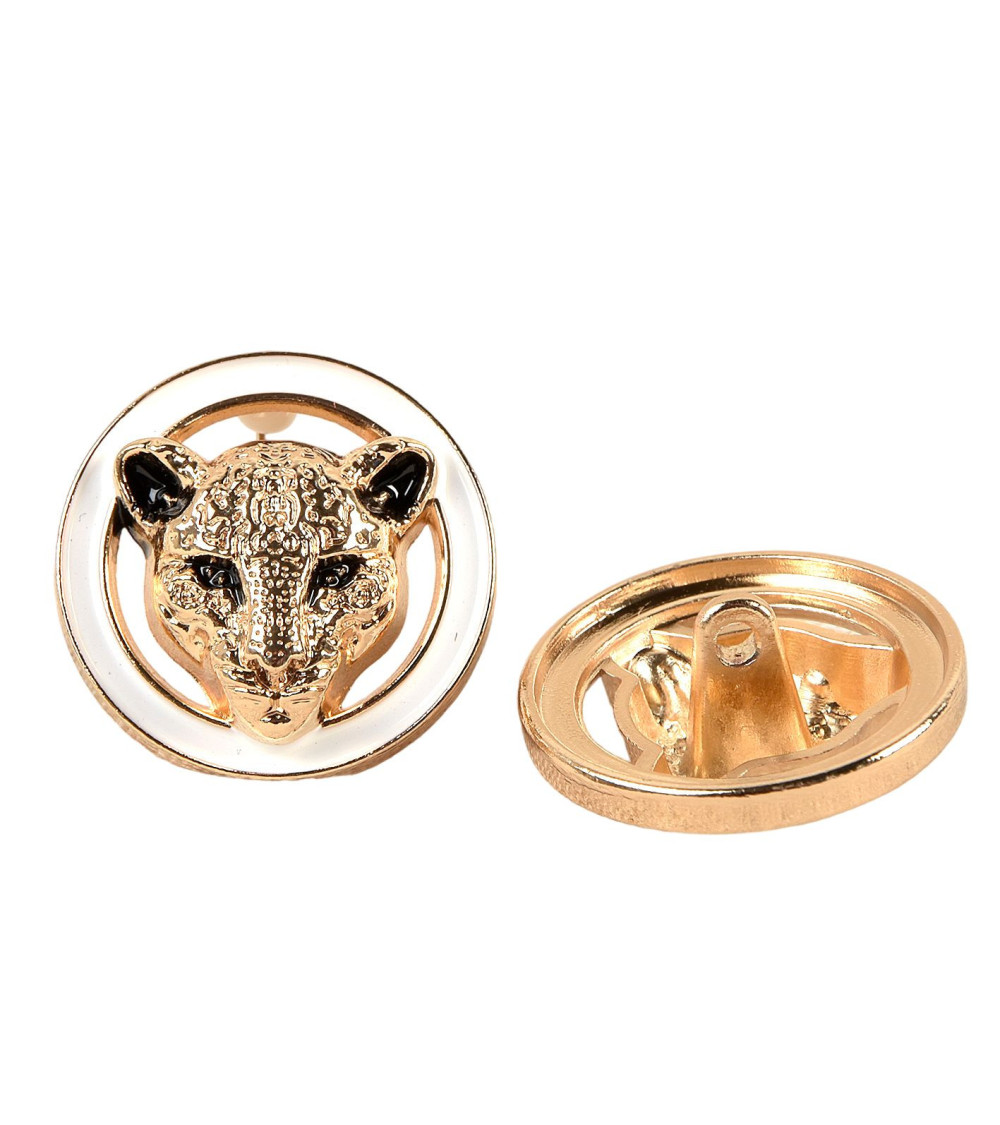 Bouton alliage bijou noir or