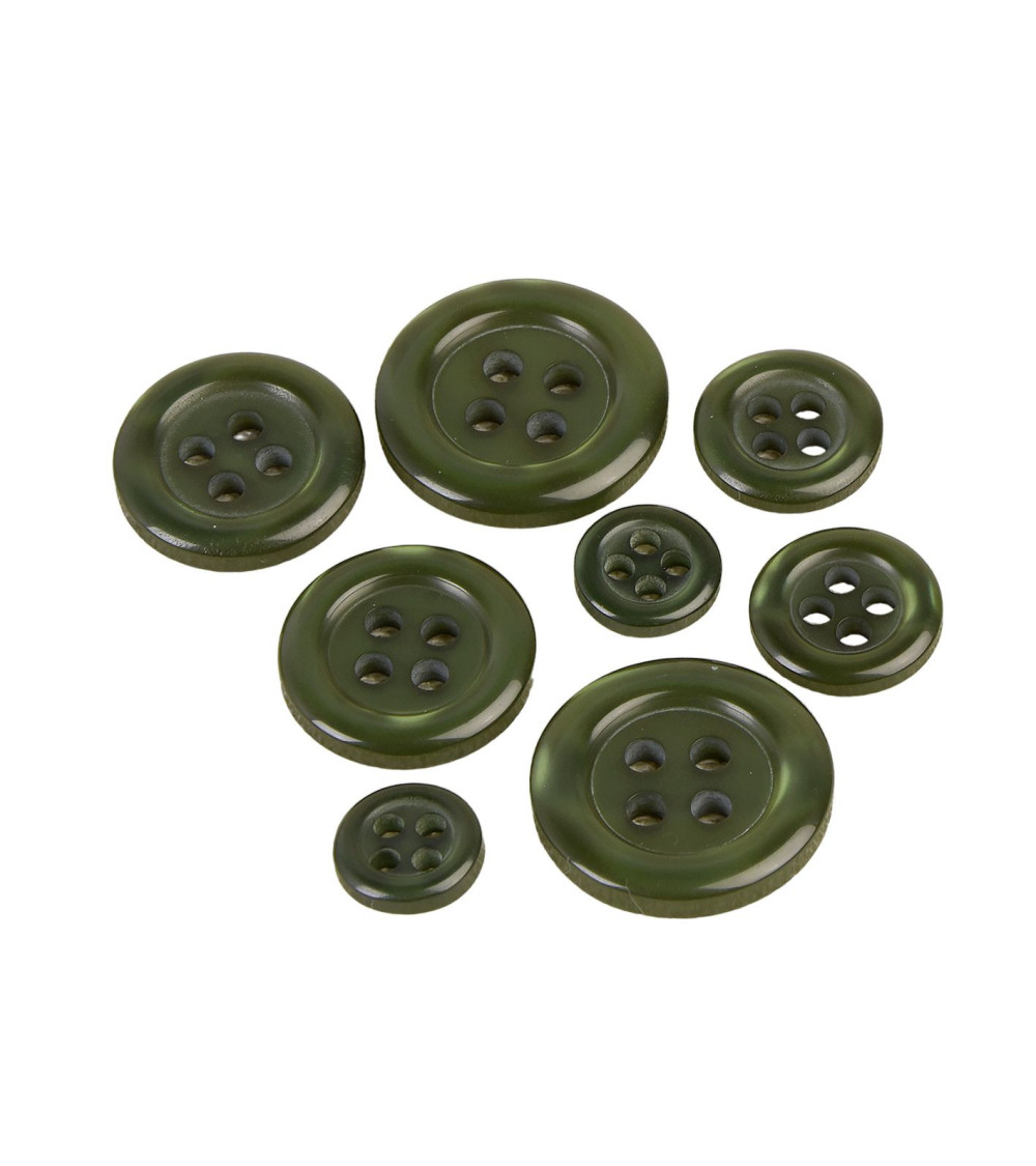 Round 4-hole fir button