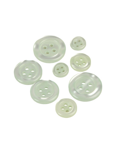 Bottone rotondo a 4 fori color menta