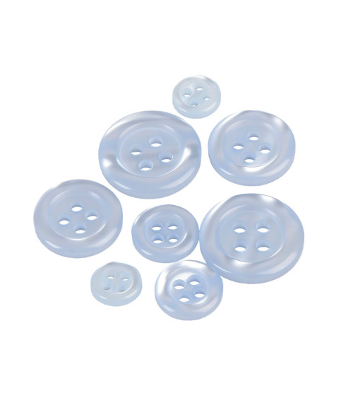 Sky blue 4-hole round button
