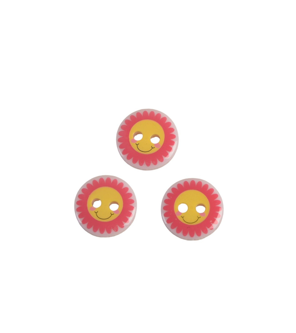 2-hole child flower button